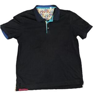Robert Graham Polo Shirt Xl Classic Fit Black